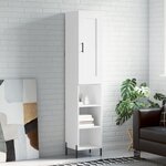 vidaXL Buffet haut Blanc 34 5x34x180 cm Bois d'ingénierie