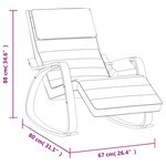 vidaXL Chaise à bascule Noir Tissu