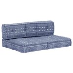 vidaXL Pouf Indigo Tissu