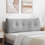 vidaXL Coussin de Dos Gris nuage 140 x 24 x 50 cm tissu