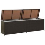 vidaXL Boîte de rangement de jardin résine tressée 200x50x60 cm marron