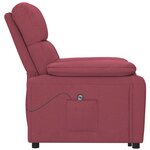 vidaXL Fauteuil inclinable électrique Rouge bordeaux Tissu