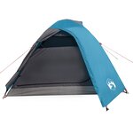 vidaXL Tente de camping à dôme 3 personnes bleu imperméable