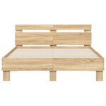 vidaXL Cadre de lit sans matelas chêne sonoma 135x190 cm