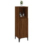 vidaXL Armoire de bain chêne marron 30x30x100 cm bois d'ingénierie