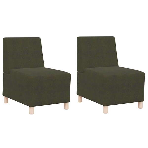 vidaXL Fauteuil 2 Pièces Vert 55 x 74 x 82 cm Cuir suédé faux