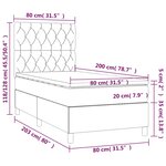 vidaXL Sommier à lattes de lit et matelas Vert foncé 80x200 cm Velours