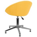 Vidaxl chaises pivotantes à manger lot de 2 jaune tissu