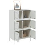 vidaXL Buffet haut blanc 68x39x113 cm acier