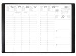 Agenda semainier Pluton 9 X 12 5 cm 1S/2P Noir x 50 EXDI