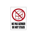 Étiquette d'expédition ne pas gerber do not stack 90x130 mm (lot de 1000)