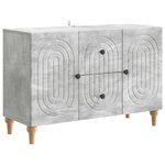 vidaXL Meuble TV Gris béton 89 x 34 5 x 60 cm Bois d'ingénierie