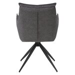 Chaises salle à manger lot de 2 tissu anthracite