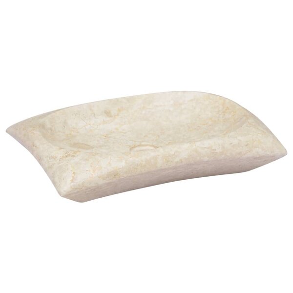 vidaXL Lavabo Crème 50x35x10 cm Marbre