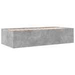 vidaXL Lit de jour avec tiroirs sans matelas gris béton 100x200 cm