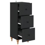 vidaXL Armoire à tiroirs Noir 33 x 34 5 x 90 cm Bois d'ingénierie