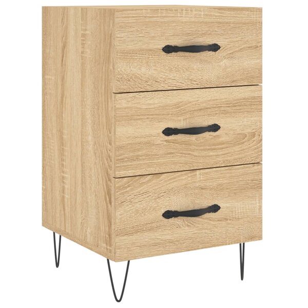 vidaXL Table de chevet chêne sonoma 40x40x66 cm bois d'ingénierie