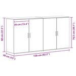 vidaXL Buffet 2 Pièces Chêne noir 79 x 38 x 80 cm Bois d'ingénierie
