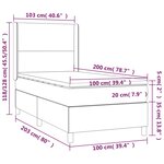 vidaXL Sommier à lattes de lit avec matelas Bleu 100x200 cm Tissu