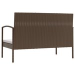 Salon de jardin meuble d'extérieur ensemble de mobilier 16 pièces avec coussins résine tressée marron 02_0015877