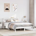vidaXL Cadre de lit sans matelas blanc 140x200 cm bois de pin massif