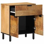 vidaXL Table de chevet marron 50x33x60 cm bois de manguier massif