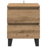 vidaXL Cabinet de chevet 2 Pièces Chêne artisanal 40 x 35 x 50 cm