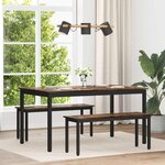 vidaXL Table de salle à manger / Table de repas MÉTAL