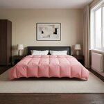 vidaXL Duvet d'hiver Matelassé Rose 200 x 200 cm Microfibre