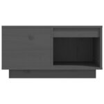 vidaXL Table basse Gris 60x61x32 5 cm Bois massif de pin