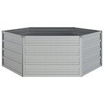 vidaXL Lit surélevé de jardin 129x45 cm Acier galvanisé Argenté