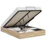 vidaXL Cadre de lit ottoman Chêne Sonoma 193 x 120 x 25 cm