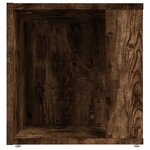 vidaXL Table d'appoint Chêne fumé 33x33x34 5 cm Bois d'ingénierie