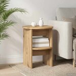 vidaXL Meuble d'appoint 2 pc Chêne Artisanal Ø40 x 50 cm