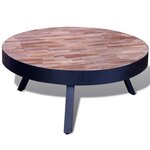 vidaXL Table basse ronde Bois de teck recyclé