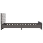 vidaXL Cadre de lit Gris Velours 140x200 cm