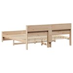 vidaXL Cadre de lit Marron 200 x 200 cm Bois d'ingénierie