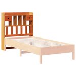 vidaXL Tête de lit avec rangement cire marron 100cm bois massif de pin