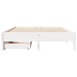 vidaXL Cadre de lit sans matelas blanc 160x200 cm bois de pin massif