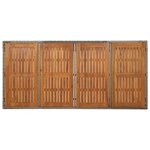 vidaXL Table de jardin dessus en bois Gris 190x90x75 cm Résine tressée