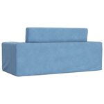 vidaXL Canapé-lit pour enfants 2 places bleu peluche douce