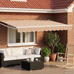 vidaXL Auvent rétractable électrique Bleu et Orange 3 x 2 5 m