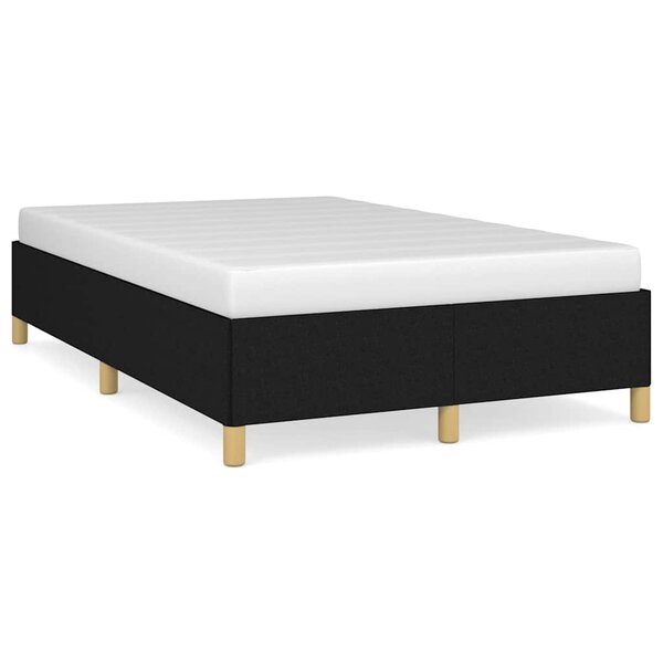 vidaXL Cadre de lit sans matelas noir 120x190 cm tissu