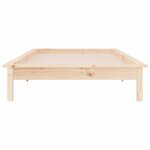 vidaXL Cadre de lit à LED sans matelas 90x200 cm bois massif