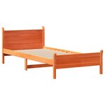 vidaXL Cadre de lit sans matelas cire marron 75x190 cm bois pin massif