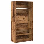 vidaXL Garde-robe vieux bois 100x50x200 cm bois d'ingénierie