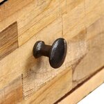 vidaXL Table basse Teck de récupération massif 90x65x40 cm