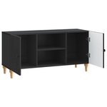 vidaXL Meuble TV Noir 102 x 34 5 x 50 cm Bois d'ingénierie