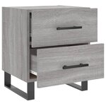 vidaXL Tables de chevet 2 Pièces sonoma gris 40x35x47 5 cm