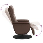 vidaXL Fauteuil inclinable de massage repose-pieds marron similicuir
